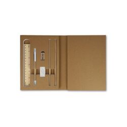 Set de papeterie en papier recyclé à trois volets