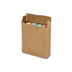 Craie de rue dans une boîte kraft