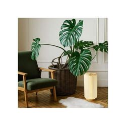 Lampe LED en papier pliable Coollux Aurora Tall sur base en bois, 32cm