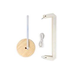 Lampe LED en papier pliable Coollux Aurora Tall sur base en bois, 32cm