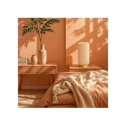 Lampe LED en papier pliable Coollux Aurora Tall sur base en bois, 32cm