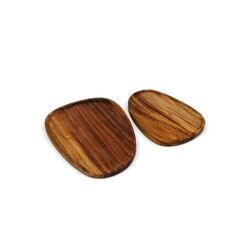 InSideOut 2 paquets de plateaux en bois de forme organique