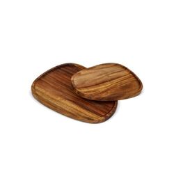 InSideOut 2 paquets de plateaux en bois de forme organique