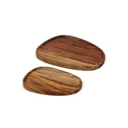 InSideOut 2 paquets de plateaux en bois de forme organique