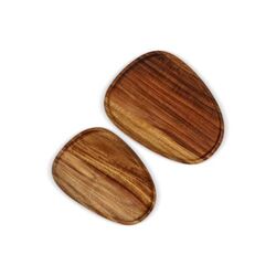 InSideOut 2 paquets de plateaux en bois de forme organique