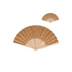 Éventail à main bois & liège