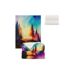 Couverture en polaire corail  OEKO-TEX®  sublimation 130 x 170 cm 270 g/m²