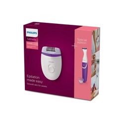 BRP505|Philips Satinelle épilateur compact filaire et tondeuse bikini sans fil