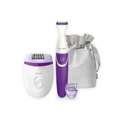 BRP505|Philips Satinelle épilateur compact filaire et tondeuse bikini sans fil