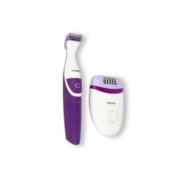 BRP505|Philips Satinelle épilateur compact filaire et tondeuse bikini sans fil