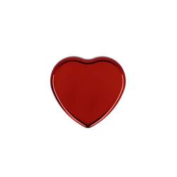 Baume à lèvres plat métallique en forme de cœur