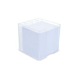 Bloc de papier 10x10x10cm dans une boîte cubique avec compartiments