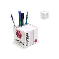 Bloc de papier 10x10x10cm dans une boîte cubique avec compartiments