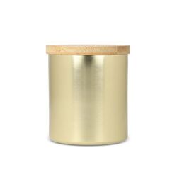 Bougie végétale parfumée Bhakti dans un pot en aluminium recyclé