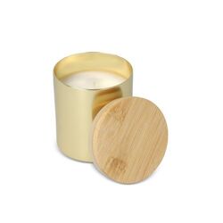 Bougie végétale parfumée Bhakti dans un pot en aluminium recyclé