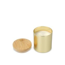 Bougie végétale parfumée Bhakti dans un pot en aluminium recyclé