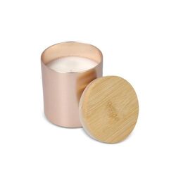 Bougie végétale parfumée Bhakti dans un pot en aluminium recyclé