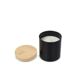 Bougie végétale parfumée Bhakti dans un pot en aluminium recyclé