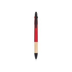 Stylo 3 couleurs avec grip en bambou
