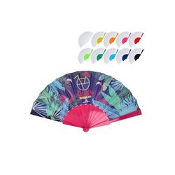 Éventail à main plastique & polyester