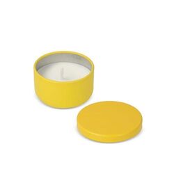 Bougie Asana non parfumée à base de plantes dans une boîte recyclée