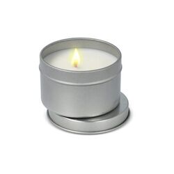 Bougie parfumée à base de plantes Kirtan dans une grande boîte en métal recyclé