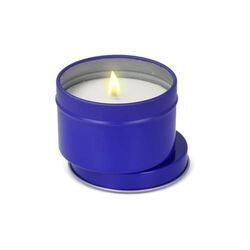 Bougie parfumée à base de plantes Kirtan dans une grande boîte en métal recyclé