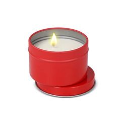 Bougie parfumée à base de plantes Kirtan dans une grande boîte en métal recyclé