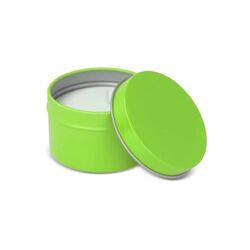 Bougie parfumée à base de plantes Kirtan dans une grande boîte en métal recyclé