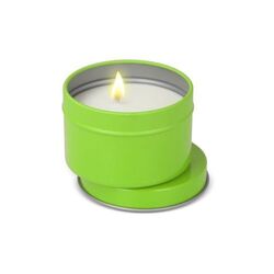 Bougie parfumée à base de plantes Kirtan dans une grande boîte en métal recyclé