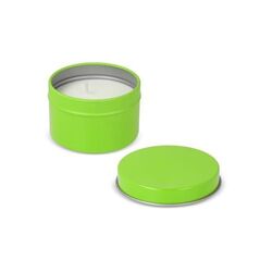 Bougie parfumée à base de plantes Kirtan dans une grande boîte en métal recyclé