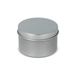 Bougie parfumée à base de plantes Kirtan dans une grande boîte en métal recyclé