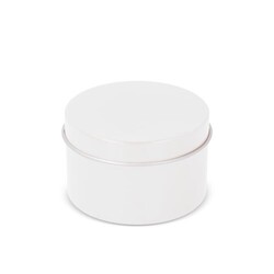 Bougie parfumée à base de plantes Kirtan dans une grande boîte en métal recyclé