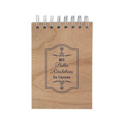 Carnet A7 papier laser bois