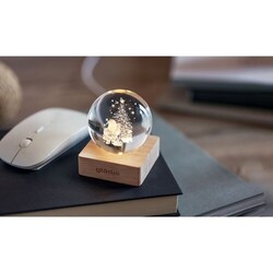 SANTA LIGHT Boule de Noël verre avec LED