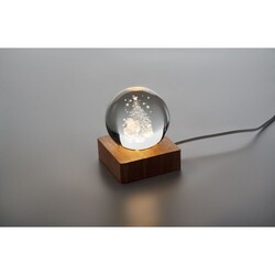 SANTA LIGHT Boule de Noël verre avec LED