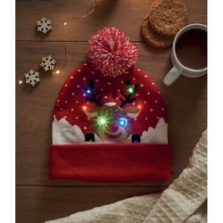 SHIMAS LIGHT Bonnet de Noël tricoté avec LED