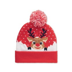 SHIMAS LIGHT Bonnet de Noël tricoté avec LED
