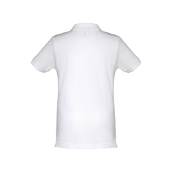 THC ADAM KIDS WH II. Polo à manches courtes pour enfants (unisexe). Couleur blanche