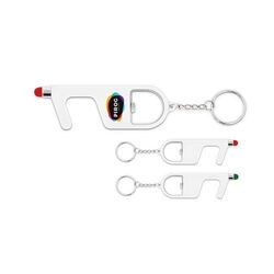 PORTE-CLES 3 EN 1 SANS CONTACT ANTIBACTERIEN