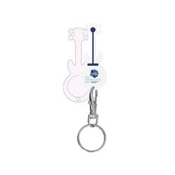 PORTE-CLES MOUSQUETON AVEC JETON FORME GUITARE