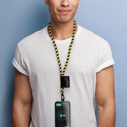 CORDON TOUR DE COU/LANAYRD TUBULAIRE TISSEE PORTE TELEPHONE