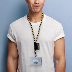 CORDON TOUR DE COU / LANAYRD TUBULAIRE TISSEE 2 COULEURS