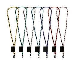 CORDON TOUR DE COU / LANYARD TUBULAIRE TISSEE 2 COULEURS
