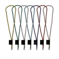 CORDON TOUR DE COU / LANYARD TUBULAIRE TISSEE 2 COULEURS