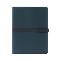 SANDERSON FOLDER. Chemise A4 en PU (50% recyclé) avec fermeture magnétique et bloc-notes avec pages lignées