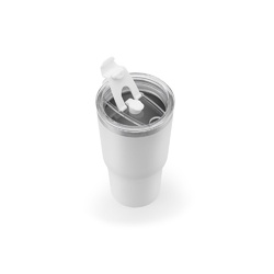 JOYNER M. Gobelet de voyage compact en acier inoxydable (91% recyclé) avec double paroi isolée sous vide et finition mate 600 mL