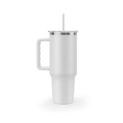 JOYNER XL. Grand gobelet de voyage en acier inoxydable (91% recyclé) avec double paroi isolée sous vide et finition mate 1300 mL