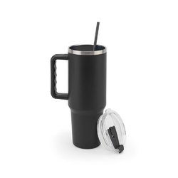 JOYNER XL. Grand gobelet de voyage en acier inoxydable (91% recyclé) avec double paroi isolée sous vide et finition mate 1300 mL