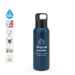NICKLAUS. Bouteille en acier inoxydable (91% recyclé) avec double paroi isolée sous vide 590 mL
